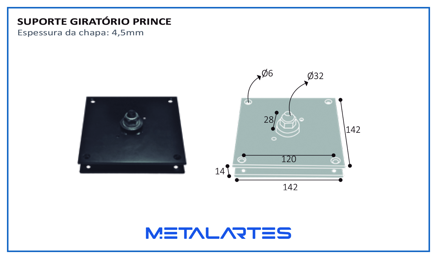 GIRATÓRIA BANQUETA PRINCE